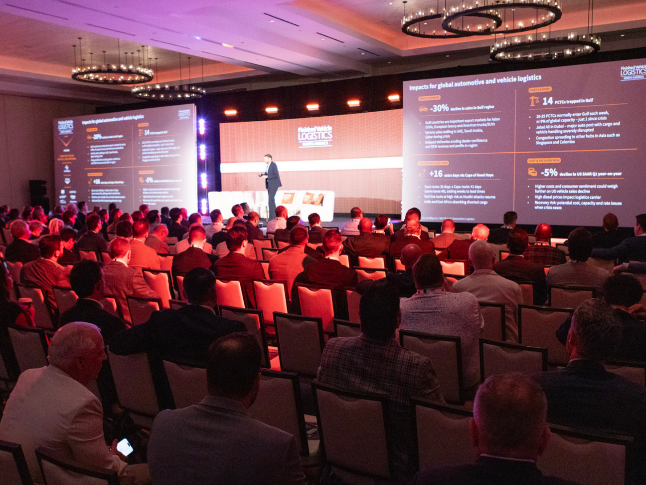 Christopher Ludwig, Chief Content Officer at Automotive Logistics on stage at FVL North America 2026.